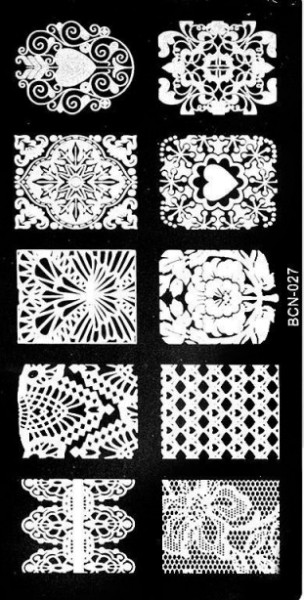 JUSTNAILS Stamping Schablone M (027)