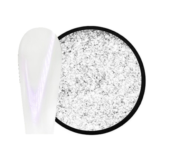 JUSTNAILS Mirror-Glow White Nagel Pigment - Lilac Shimmer