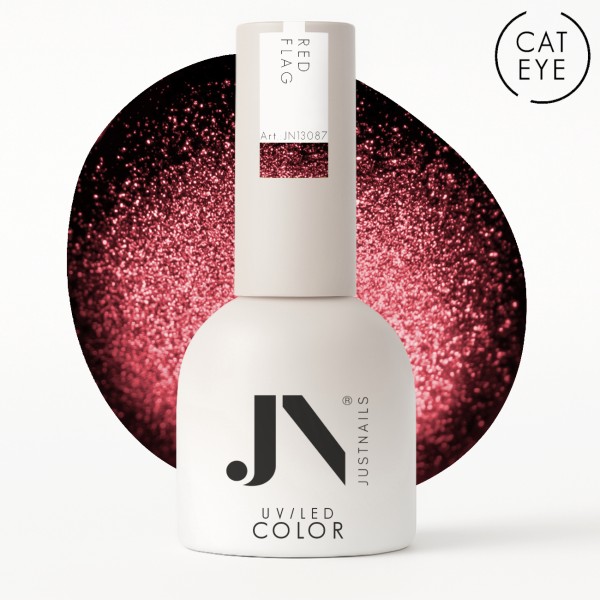 JUSTNAILS Polish Gel 5D Cat Eye - Red Flag