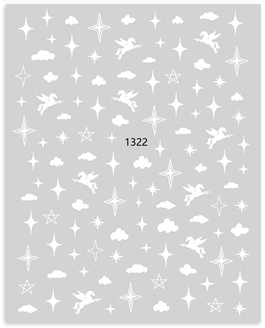 JUSTNAILS Sticker Wolken Dream selbstklebend 1322