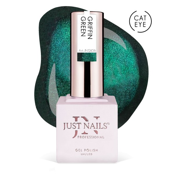 JUSTNAILS Polish Gel 5D Cat Eye - GRIFFIN GREEN