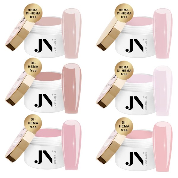JUSTNAILS Honey FLUID No File Bundle regular & thick 04 6x 5ml