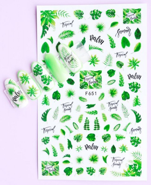 JUSTNAILS Sticker selbstklebend Blätter Palm leafes