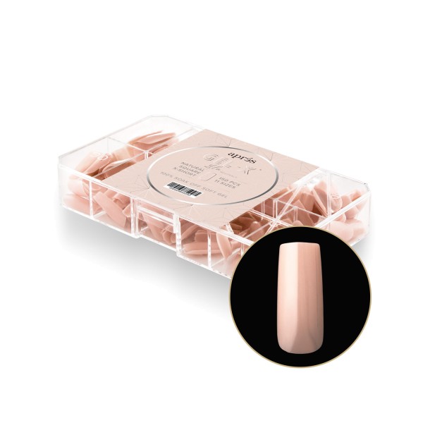 Gel-X® Neutral Cover Tips Box 150pcs - "Lila" - Natural Square Medium
