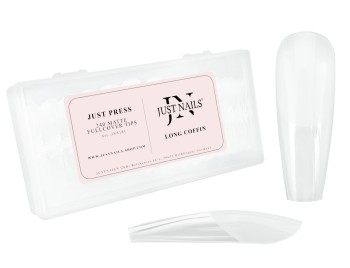 JUST PRESS - Long Coffin Fullcover Soft Gel Press On Tips Nails in Box 240 Stk. JUST PRESS - Long Coffin Fullcover Soft Gel Press On Tips Nails in Box 240 Stk.