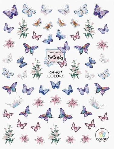 JUSTNAILS 3D Schmetterling Butterfly Sticker selbstklebend - 03