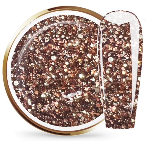 JUSTNAILS Glittergel Brown Sugar