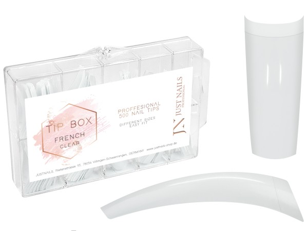 JUSTNAILS 500 Tips French Form inkl. Tipbox