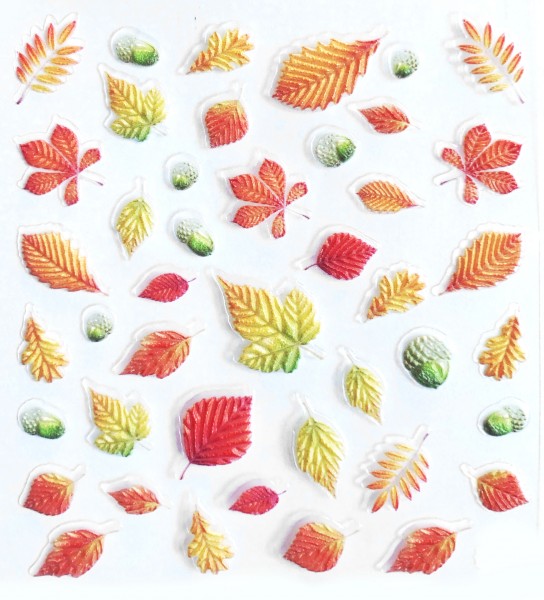 JUSTNAILS 5D Sticker selbstklebend Herbst Blätter 2